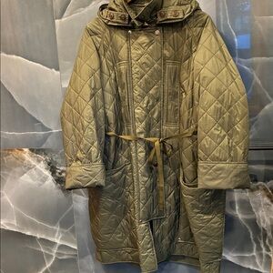 Green NEW WITH TAG BURBERRY COAT WOMENS XL